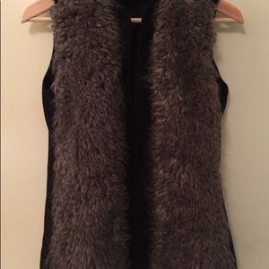 French Connection Faux Fur Vest Extra Small
